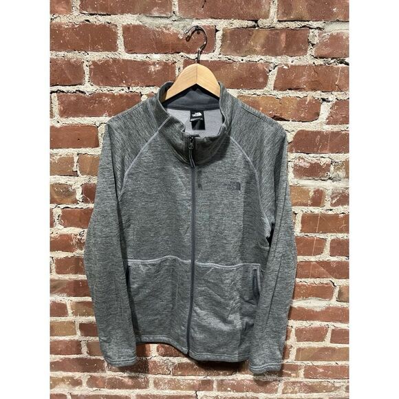 The North Face Womens Gray Full Zip Mock Neck Sweater Size 2XL - Picture 1 of 3
